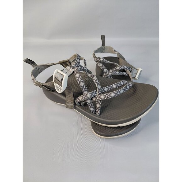 Chaco women's Performance Sandals Size 6 Gray Diamond Pattern Adjustable Strap - Picture 1 of 8